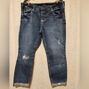 Women's Silver Jeans Co. Button fly Boyfriend Jeans